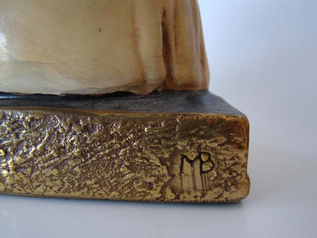 A fine pair of Pirate head bookends designed by Paul Herzel and made by Marion Bronze circa 1930 — image 3